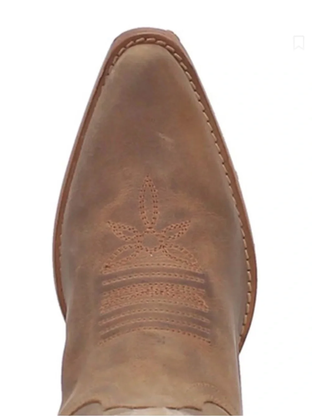 Dan Post Karmel Taupe Leather Snip Toe Western Cowgirl Boots USA Women Size 8